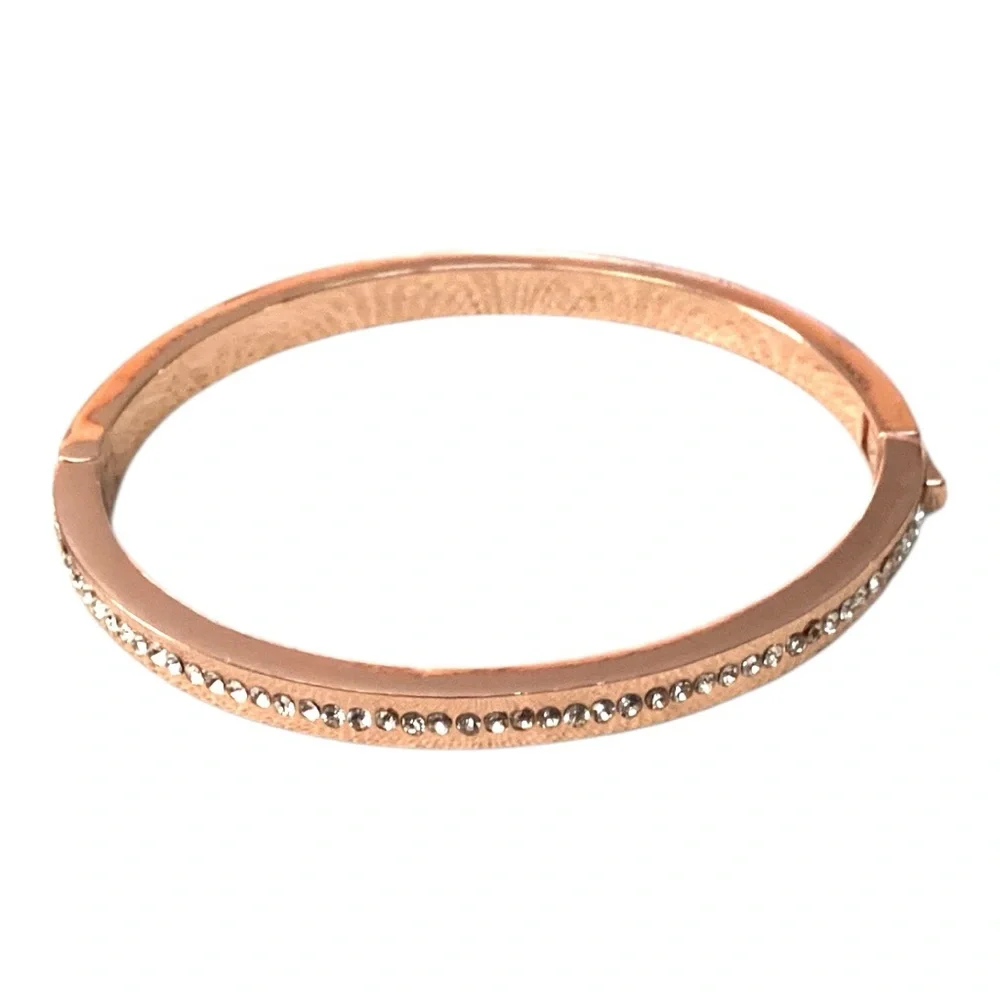 Kate Spade Ring IT Up Pave Hinged Bangle O0RU2241 Rose Gold  $79 1591 - Picture 2 of 5